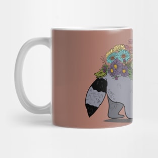 Raccoon with Wildflowers, Trash Panda Mug